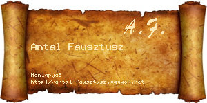Antal Fausztusz névjegykártya